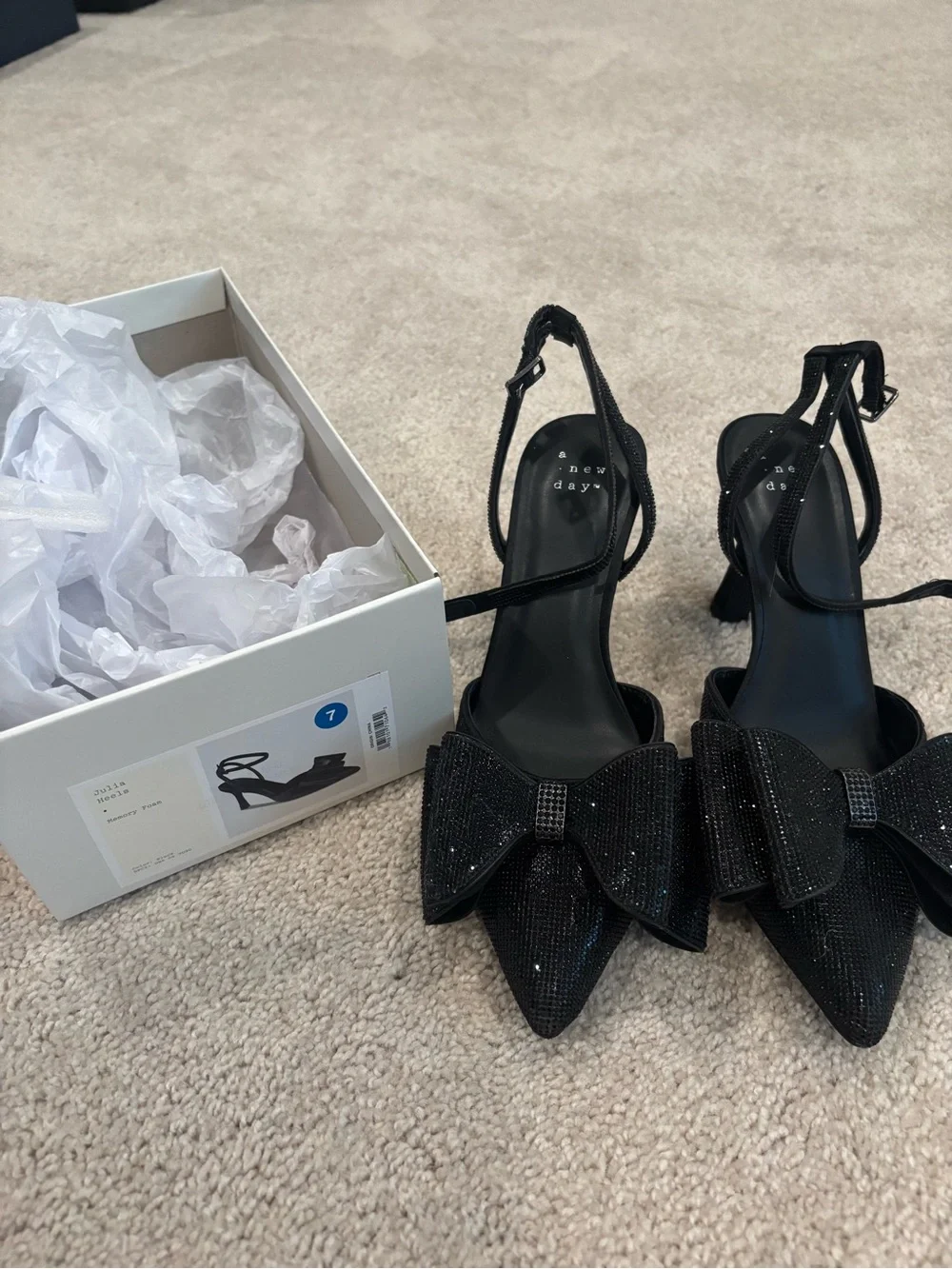 a new day black slingback